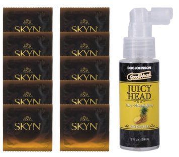 Комплект SKYN Passion Daiquiri 10 шт + Doc Johnson GoodHead &ndash; Juicy Head Dry Mouth Spray Pineapple (59 мл) SOS13650 фото