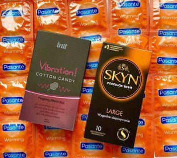 Набір 22 шт SKYN Large - Pasante Warming + Intt Vibration Cotton Candy (15 мл) SOS1582 фото
