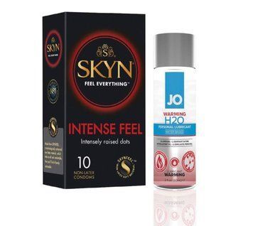 SKYN Intense Feel &mdash; 10 шт та Лубрикант System JO H2O &mdash; WARMING (60 мл) SOS853 фото