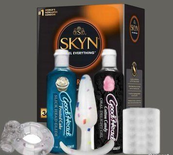 Комплект SKYN Large, 36 шт + Набір Doc Johnson GoodHead - Party Pack - 5 Piece Kit SOS5448 фото