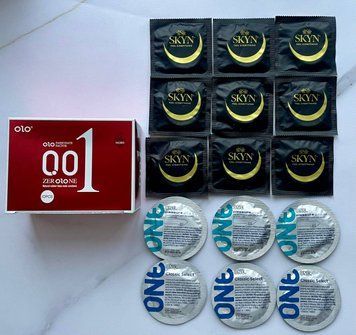 Набор 9 шт Skyn ​​Original - 6 шт One Classic, Pleasure Plus - 10 шт OLO возбуждающие 001 SOS2532 фото
