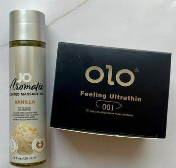 Комплект OLO Feeling Ultrathin -001 (10 шт) + System JO Aromatix &mdash; Massage Oil &mdash; Vanilla 120 мл SOS1382 фото