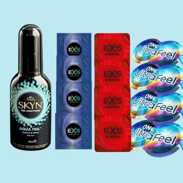 Комплект 18 штук EXS+ONE - Лубрикант Skyn AQUA FEEL, 80 мл SOS4772 фото