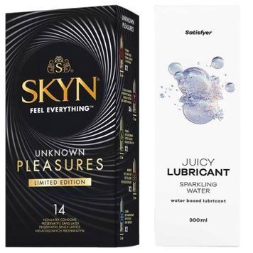 Набор Лубрикант Satisfyer Sparkling Water 300мл + Skyn ​​Pleasures 14 шт. SOS12698 фото