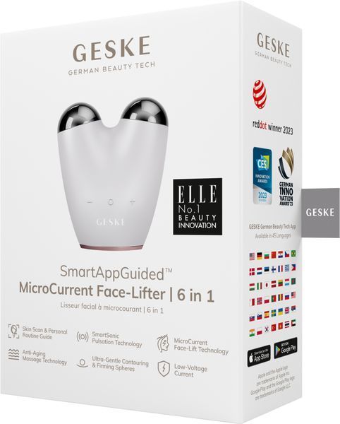 Микротоковый подтягиватель лица GESKE MicroCurrent Face-Lifter 6в1 starlight HB0132 фото