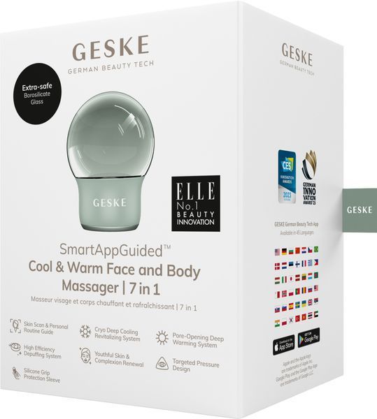 Массажер для лица и тела GESKE Cool&Warm Face and Body Massager 7в1 green HB0299 фото