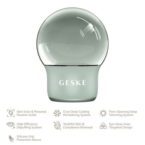 Массажер для лица и тела GESKE Cool&Warm Face and Body Massager 7в1 green HB0299 фото