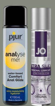 Набор лубрикантов pjur analyse me! Comfort water glide 100 мл + System JO Xtra Silky Silicone (30 мл) LB935 фото