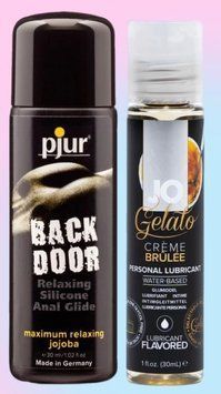 Набор лубрикантов pjur backdoor anal Relaxing jojoba silicone 30 мл + System JO CremeBrulee (30 мл) LB694 фото
