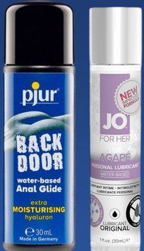Набор лубрикантов pjur backdoor Comfort water glide 30 мл + System JO AGAPE ORIGINAL (30 мл) LB206 фото