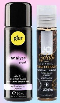 Набор лубрикантов pjur analyse me! Relaxing jojoba silicone 30 мл + System JO Double Chocolate (30 мл) LB594 фото