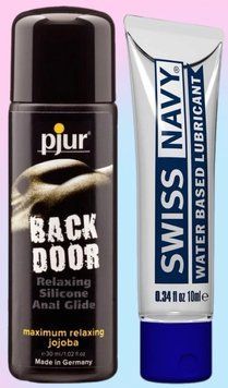 Набор лубрикантов pjur backdoor anal Relaxing jojoba silicone 30 мл + Swiss Navy Water-Based 10 мл LB885 фото