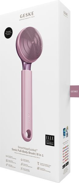 Ультразвуковая щетка для всего тела GESKE Sonic Full-Body Brush&Intensive Exfoliator 8в1 pink HB0379 фото