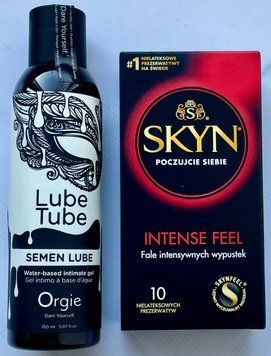 Набор SKYN Intense Feel 10 шт. - Лубрикант SEMEN LUBE intimate gel, 150 мл Orgie SOS3343 фото
