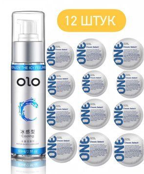 Набір : ONE Classic Select &ndash; 12 шт та OLO Охолоджуючий Лубрикант &ndash; 60 мл SOS668 фото