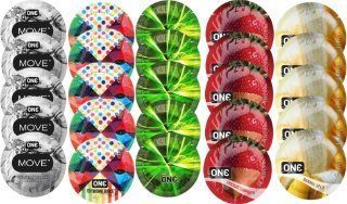 Набір з 25 шт One Move + ONE Ribs + ONE Glowing + ONE Chocolate Strawberry + ONE Banana SOS8404 фото