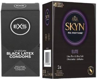 Набор с SKYN Elite 24 шт + EXS Black Latex 12 шт SOS7976 фото