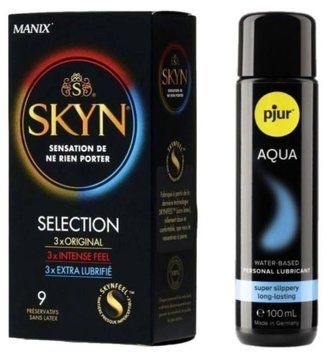 Комплект Skyn ​​Selection 9 шт + Pjur Woman Aqua 100 мл SOS13152 фото