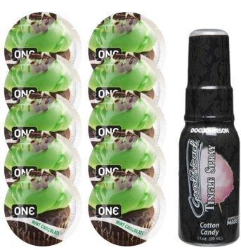 Комплект ONE Mint Chocolate 10 шт + Doc Johnson Cotton Candy, 29 мл SOS13843 фото