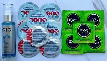 Набор ONE UltraFeel 5 шт+EXS Extreme 5 шт+Лубрикант охлаждающий OLO 60 мл SOS3543 фото