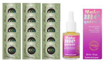 Комплект EXS Snug Fit 15 шт + Love To Love Make Me Quiver, 30 мл SOS14926 фото