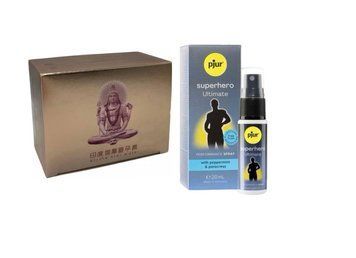 OLO Gold Budda 10 шт. + Пролонгувальний спрей pjur Superhero Ultimate Spray 20 мл SOS6600 фото