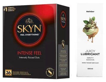 Набір Лубрикант Satisfyer Minty Mocha 300 мл + SKYN Intense Feel 36 шт. SOS12817 фото