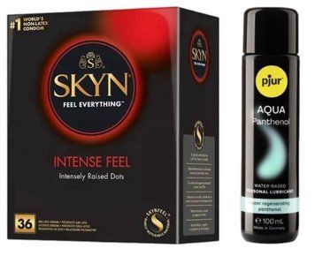Комплект Skyn Intense feel 36 шт + Pjur Aqua Panthenol 100 мл SOS13201 фото