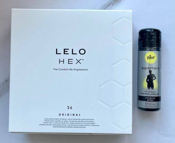 Набір LELO HEX Respect XL 36 Pack &ndash; Стимулювальна змазка pjur Superhero glide 30 мл SOS1983 фото