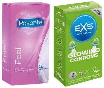 Набор с Pasante Sensitive Feel (12 шт) + EXS Glowing 12 штук SOS8153 фото