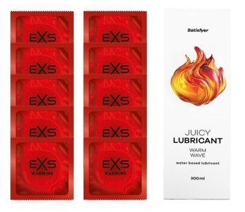 Комплект: EXS Warming 10шт. + Лубрикант Satisfyer Warm Wave 300 мл SOS11407 фото