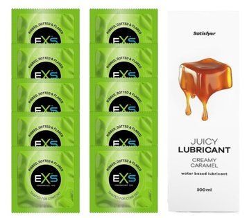 Комплект: EXS EXTREME 10 шт. + Лубрикант Satisfyer Creamy Caramel 300 мл SOS11507 фото