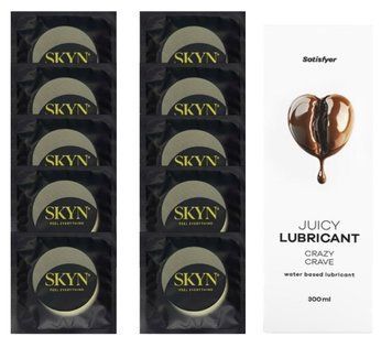Комплект SKYN Pina Colada 10 шт. + Лубрикант Satisfyer Juicy Lubricant Crazy Crave 300 мл SOS12549 фото
