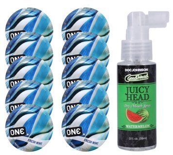 Комплект ONE Fresh Mint 10 шт + Doc Johnson &ndash; Watermelon, 59 мл SOS13793 фото