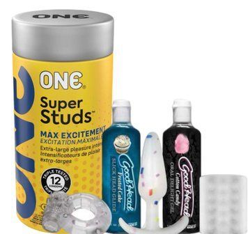 Комплект 12 шт ONE Super Studs + Набір Doc Johnson GoodHead - Party Pack - 5 Piece Kit SOS6226 фото