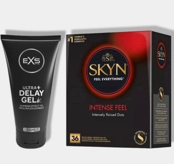 SKYN Intense Feel 36 шт + Пролонгатор EXS Delay Gel Ultra+ 100ml SOS5790 фото