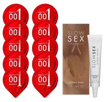 Комплект OLO 001 (червоні) 10 шт + Bijoux Indiscrets Slow Sex Clitoral Balm SOS14218 фото
