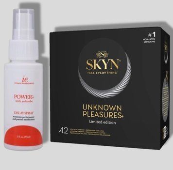 SKYN 42 Pleasures 42 шт + Пролонгатор Doc Johnson Power Delay Spray (59 мл) SOS5015 фото