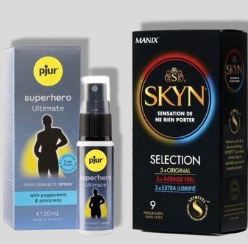Skyn Selection 9 шт + Пролонгатор Superhero Ultimate Spray 20 мл SOS4965 фото
