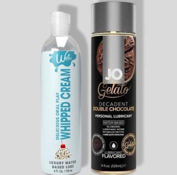 Wet Oral Play Whipped Cream (118 мл) + JO GELATO Double Chocolate (120 мл) LB794 фото