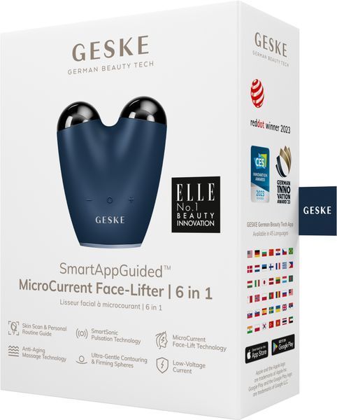 Микротоковый подтягиватель лица GESKE MicroCurrent Face-Lifter 6в1 midnight HB0133 фото
