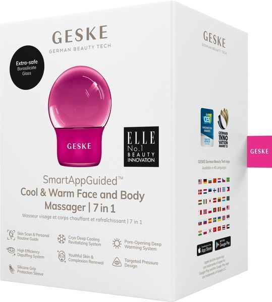 Массажер для лица и тела GESKE Cool&Warm Face and Body Massager 7в1 magenta HB0300 фото
