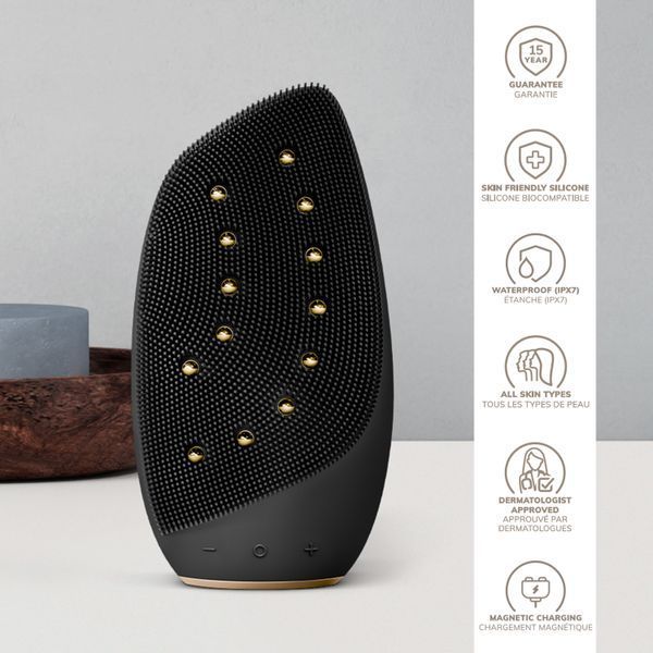 Очистительная щетка для лица GESKE Sonic Thermo Facial Brush&Face-Lifter 8в1 gray HB0086 фото