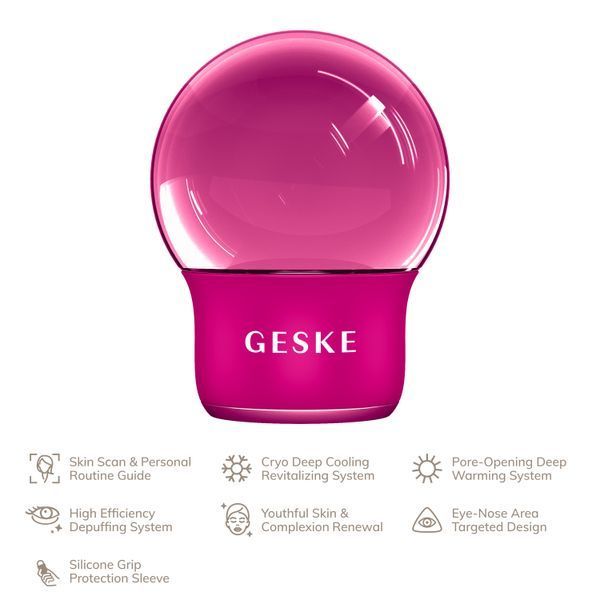 Массажер для лица и тела GESKE Cool&Warm Face and Body Massager 7в1 magenta HB0300 фото