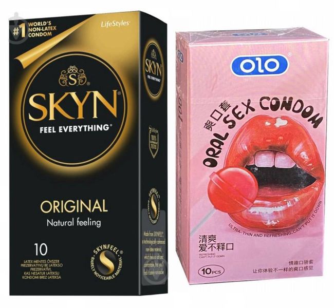 Набор :  SKYN Original 10 шт и OLO Oral Candy 10 шт sos100 фото