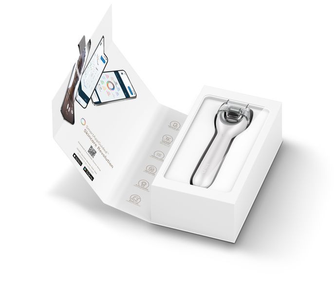 Электронный роллер для лица с микроиглами GESKE MicroNeedle Face Roller 9в1 white HB0194 фото