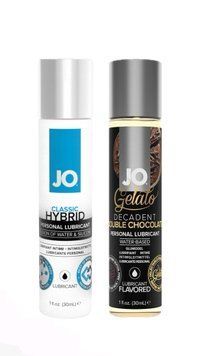 Набор лубрикантов System JO Classic Hybrid (30 мл) + System JO H2O Double Chocolate (30 мл) LB58 фото