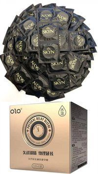 Skyn Original 50 шт + Подарунок - OLO Physical Delay Sleeve+  пролонгуючі 10 шт SOS158 фото