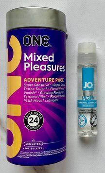 Комплект ONE Mixed Pleasures 24 шт + Лубрикант  System JO H2O ORIGINAL (30 мл) SOS2980 фото