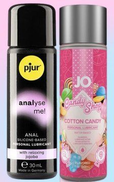 Набор лубрикантов pjur analyse me! Relaxing jojoba silicone 30 мл + System JO Cotton Candy (60 мл) LB584 фото